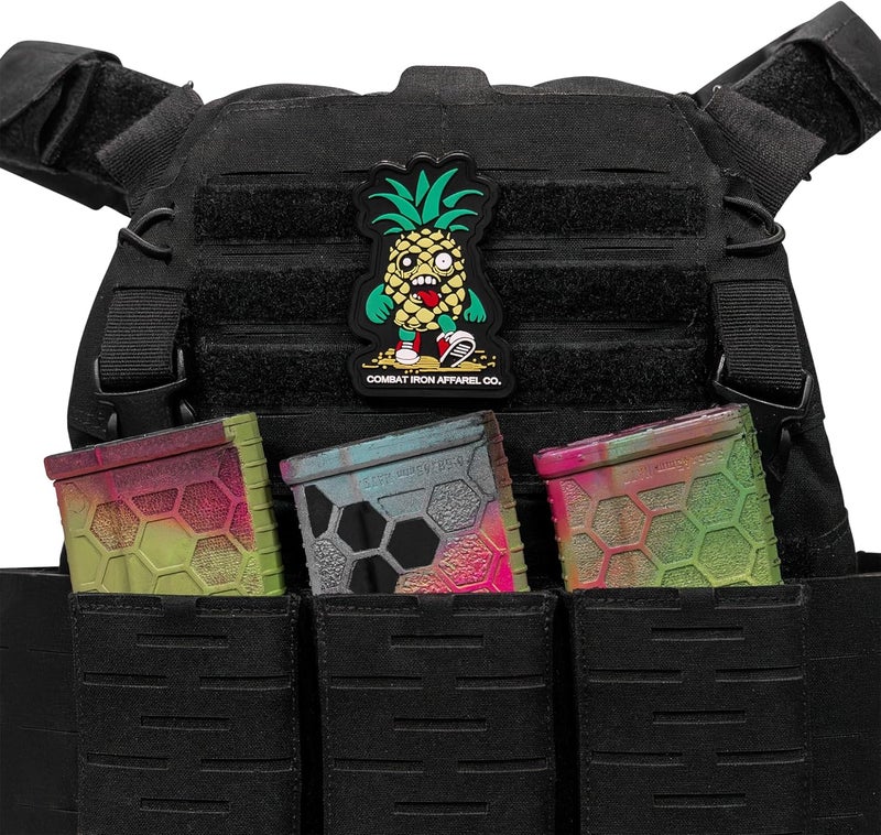 Combat Iron Tactical PVC Morale Patch – Rugged Hook Backed Patch for Military Gear, Hats, Vests & Packs – Kill Bad Vibes Pineapple Man - Image 2